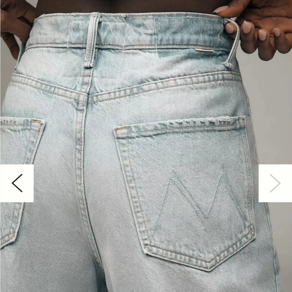 MOTHER The Full Pipe Flood High-Rise Barrel Jeans in Back Pedal - Picture 5 of 5